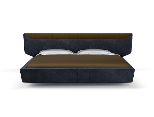Libra Bed in Dark Blue Upholstery