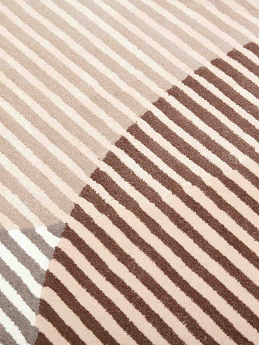 Sinking Circles Nude Designer Rug
