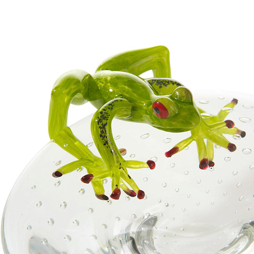 Glass Bowl with Frog Detail
