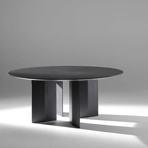 Praia Black Round Dining Table
