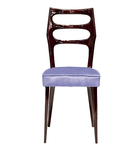 High-Gloss Brown Finish Chair