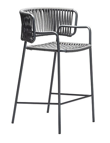 Klot Grey Outdoor Bar Stool