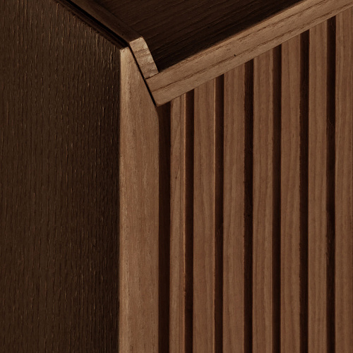 Sipario Luxury Brown 3-Doors Sideboard Crafted in Italy