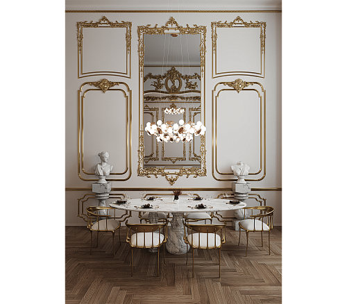 Obsidian Oval Estremoz Marble Dining Table