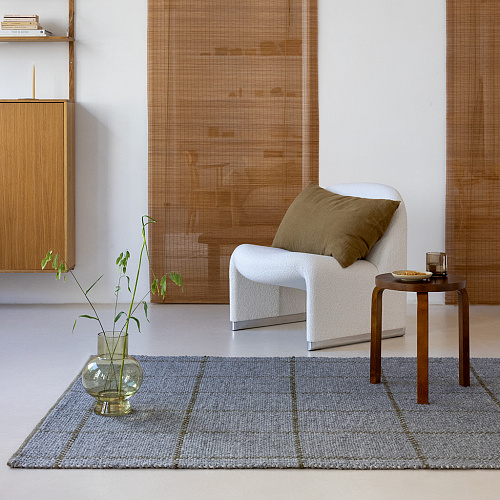 Craft Matter Check Slate/Oli Rug