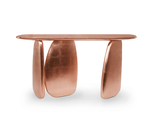 Sculptural Copper Console