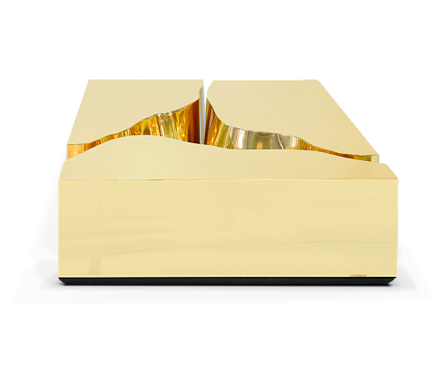 Fissure Gold Leaf Designer Coffee Table