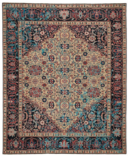 Serapi Queensbury Sekizgen 2 Yellow Neonphirozi Silk Rug