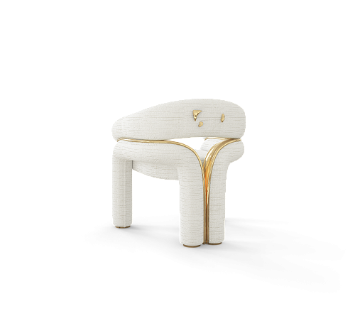 Celestia White Accent Chair
