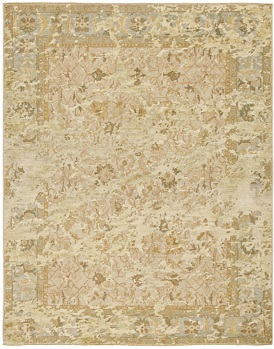 Ziegler Prince Double Sky Beige Silvergrey Silk Rug