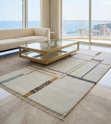 Linear Atlas Warm Rug