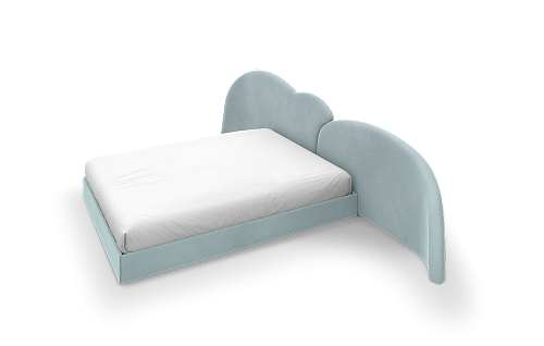 Fluffy Sky 2 Blue Children's Bed