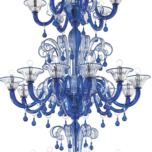 Classic Pale Blue Murano Glass Chandelier