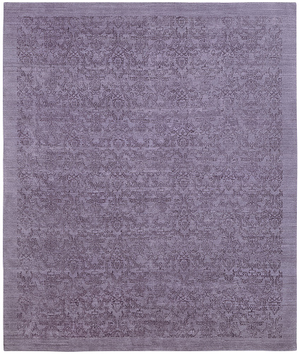 Roma Border Purple Rug