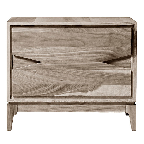 Base Contemporary Grey Nightstand