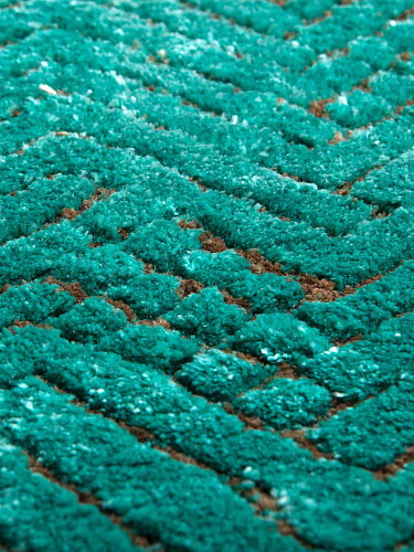 Verdiazul Designer Handwoven Rug