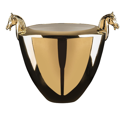 Horse Gold Finish Vase