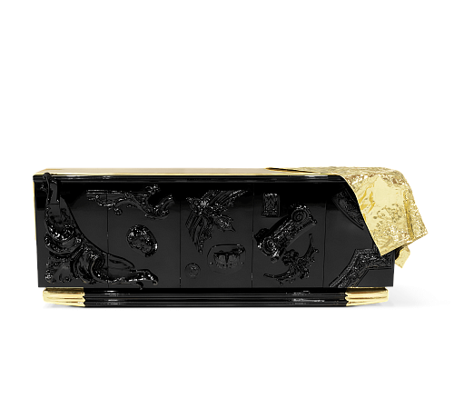 Valiant Black Modern Sideboard