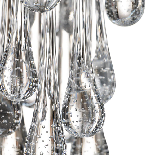 Modern Murano Droplet Chandelier in Soft Gold Finish