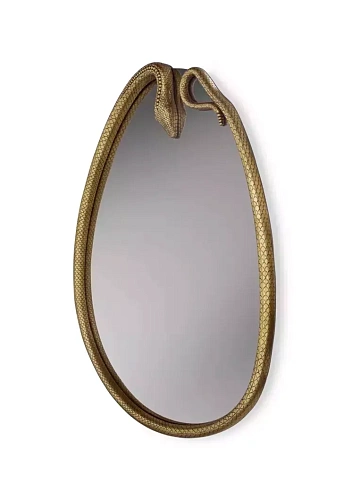 Serpentine Pear-Shaped Wall Mirror