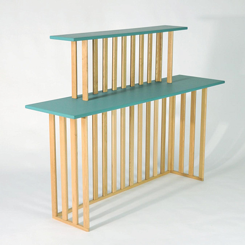 Green Two-Tier Console Table