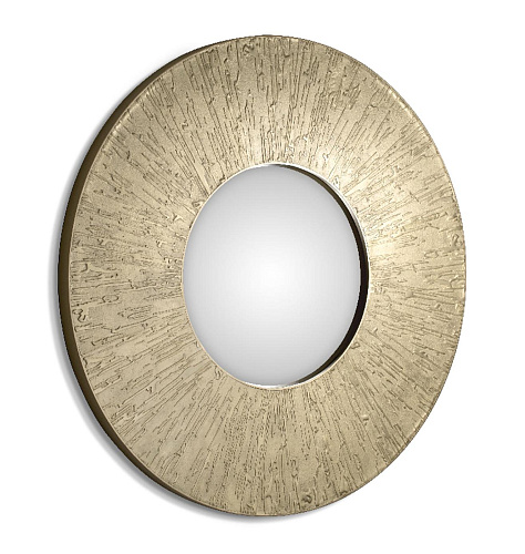 Circular Brass Accent Mirror