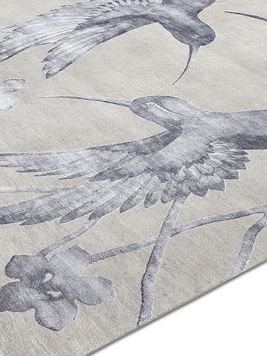 Hummingbirds Hand-Knotted Rug