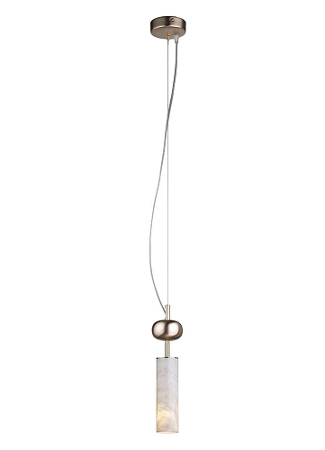 Carrara Marble Pendant Light in Soft Gold Finish