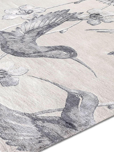 Hummingbirds Hand-Knotted Rug