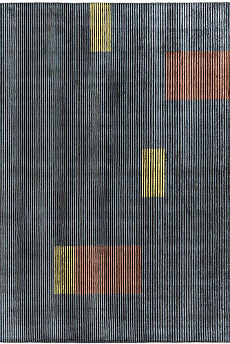 Hand-Loom Viscose Lines Multi Rug
