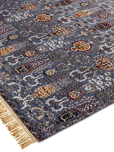 Isfahan Charcoal Handmade Luxury Rug