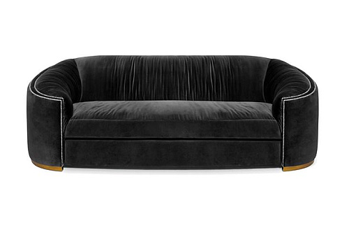 Premium Charcoal Curved Sofa
