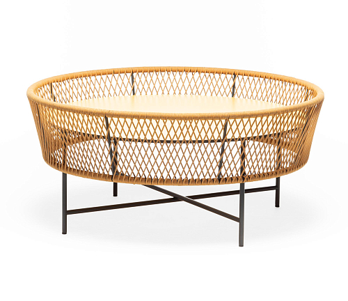 Tamburo Round Yellow Outdoor Coffee Table