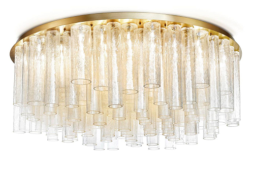 Gold Venetian Glass Cylinder Chandelier