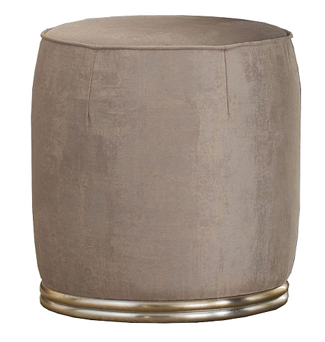 Pouf with Wooden Base