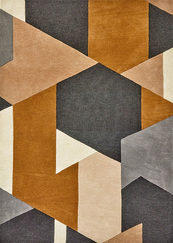Popova Caramel Slate Handmade Rug