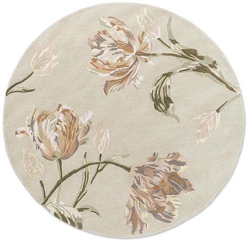 Gosford Natural/Sage Green Round Rug