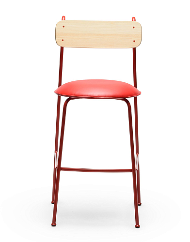 Lena Red Ash Wood Bar Chair