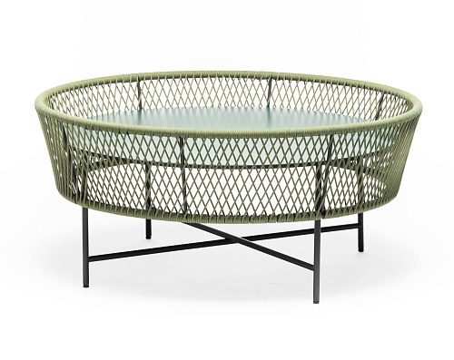 Tamburo Round Green Outdoor Coffee Table
