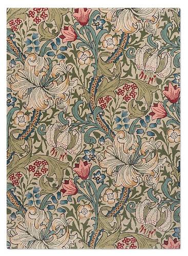 Golden Lily Green Red 130107 Rug
