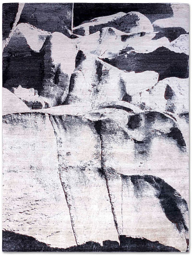 Black & White Hand-Knotted Rug
