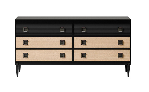 Sleek Black / Beige Chest of Drawers