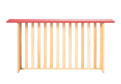 Pink Wooden Console Table