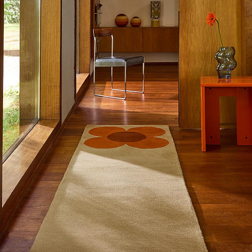 Flower Placement Pumpkin/Ecru 158203 Rug