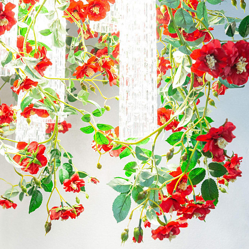 Red Roses Square Chandelier