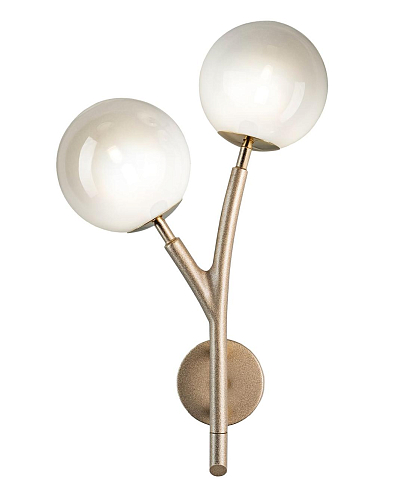Brass Wall Light with Glass Globes