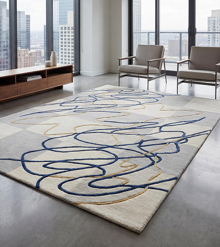 Calligraphic Flow Rug