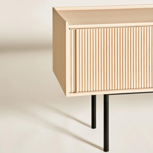 Sipario High Bespoke Natural 2-Doors Sideboard Made in Italy