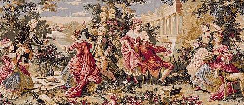 Garden Party in the Countryside without Border Tapestry