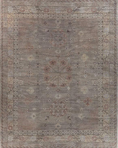Khotan Hand-Knotted Wool Rug